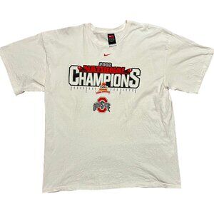 Ohio State Buckeyes Nike '02 National Champions White Vintage T-Shirt, Men's XL